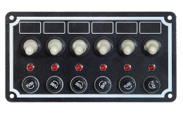 Панель выключателей ТMC 6 тумблеров, серебристая (10247864)